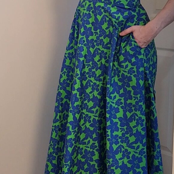Shoshanna Majorelle Dress - Blue and Green - Size 8 - Picture 2 of 4